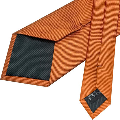 JEMYGINS Formal Necktie Solid Color Tie and Pocket Square with Tie Clip Lapel Pin Sets for Men 4PCS