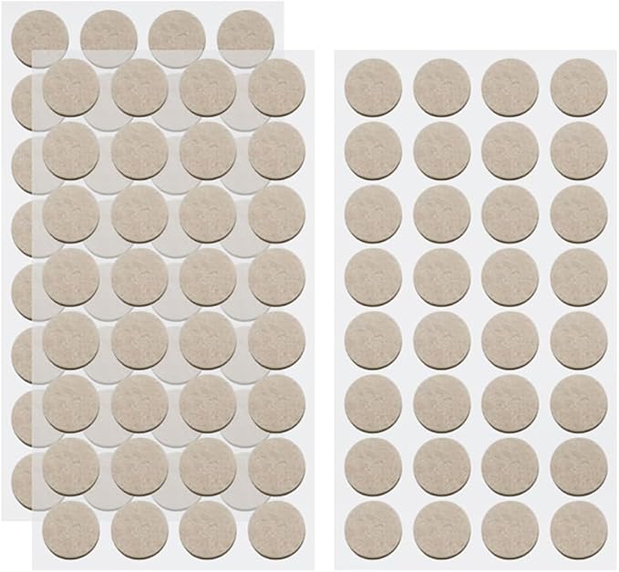 96 Pcs 2cm Round Felt Furniture Pads Non Slip Chair Leg Pads Self Adhesive Floor Protectors Bumpers Furniture Feet Stoppers Sticky Table Leg Pads for Wood Floors | Chair Pads - TrueDesk