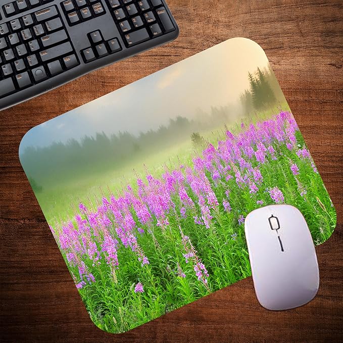 Spring Season Mouse Pad Mat Mousepad for Desk Computer Laptop PC Gaming Home or Office Gift (Meadow MP88)