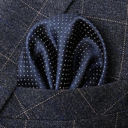 RBOCOTT Mens Woven Tie and Pocket Square with Tie Bar Sets Solid Necktie