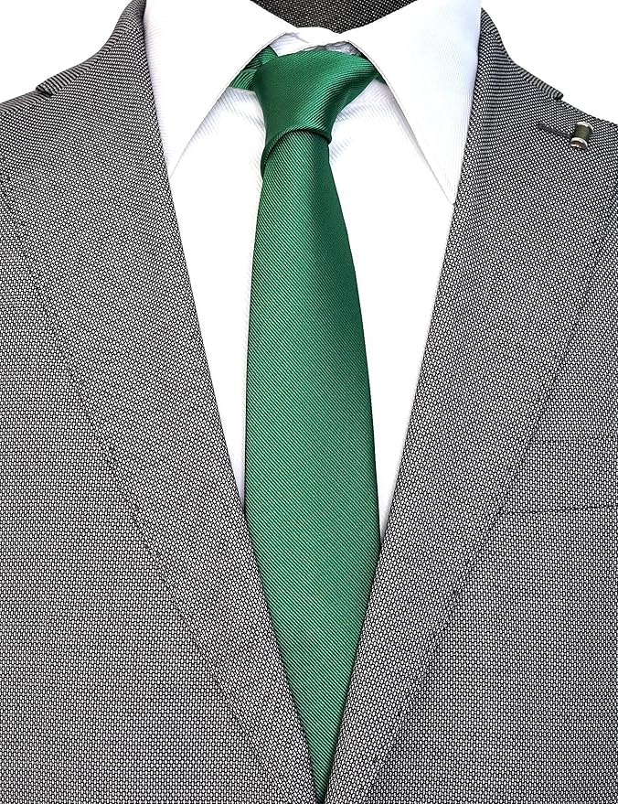 Skinny Solid Ties for Men, 2.5 inch Slim Plain Neckties 4-Pack