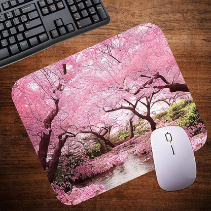 Spring Season Mouse Pad Mat Mousepad for Desk Computer Laptop PC Gaming Home or Office Gift (Cherry Blossom MP87)