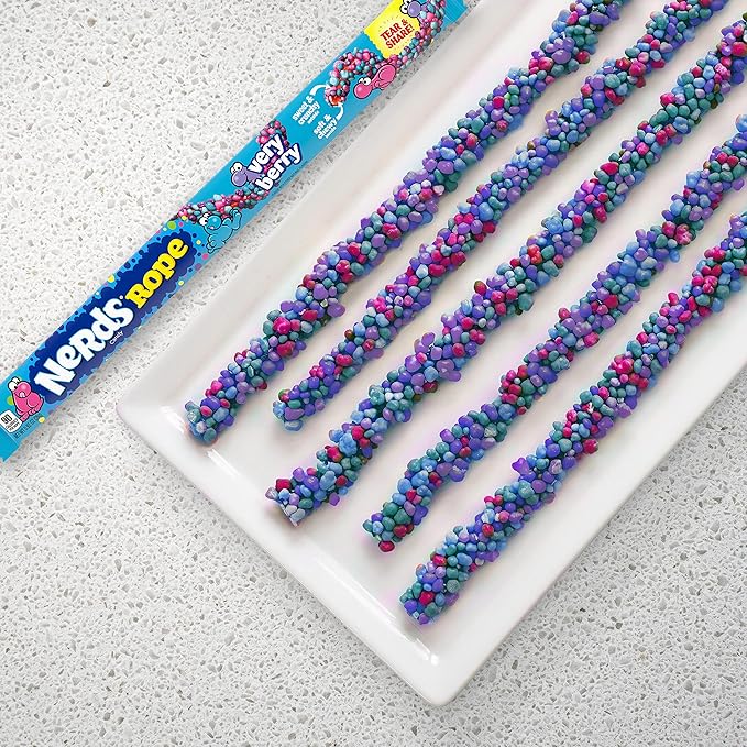 Nerds Rope Candy, Very Berry, 0.92 Ounce Ropes (Pack of 48)