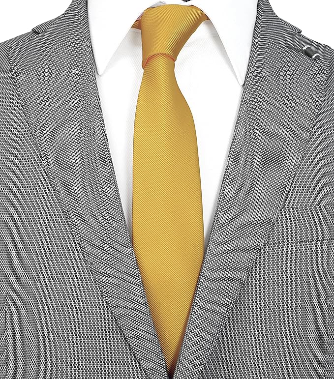 Skinny Solid Ties for Men, 2.5 inch Slim Plain Neckties 4-Pack