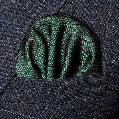RBOCOTT Mens Woven Tie and Pocket Square with Tie Bar Sets Solid Necktie