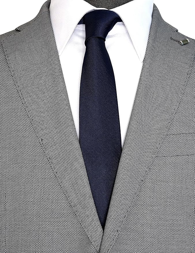 Skinny Solid Ties for Men, 2.5 inch Slim Plain Neckties 4-Pack