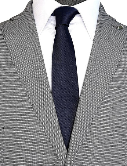 Skinny Solid Ties for Men, 2.5 inch Slim Plain Neckties 4-Pack