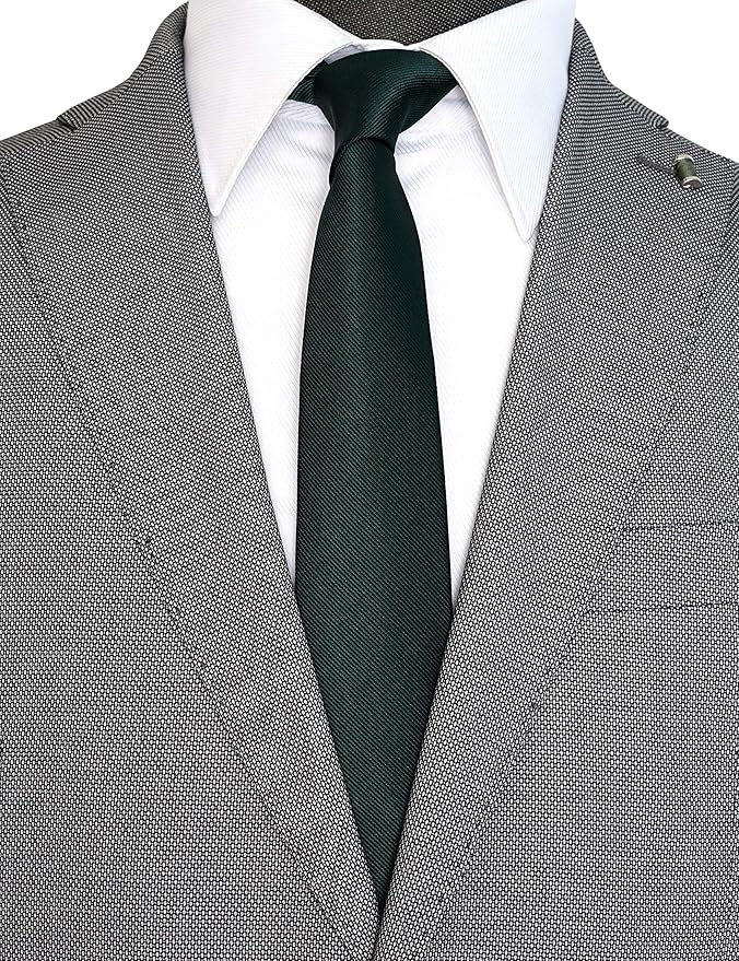 Skinny Solid Ties for Men, 2.5 inch Slim Plain Neckties 4-Pack