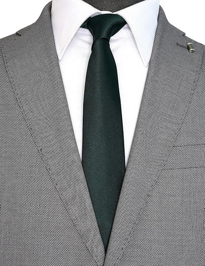 Skinny Solid Ties for Men, 2.5 inch Slim Plain Neckties 4-Pack