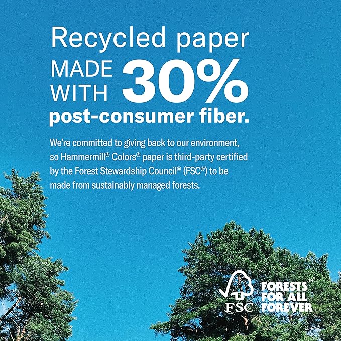 Hammermill Colored Paper, 20 lb Orchid Printer Paper, 11 x 17-1 Ream (500 Sheets) - Made in the USA, Pastel Paper, 103804R