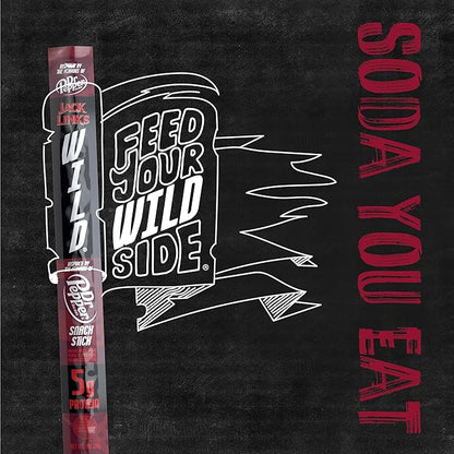 Jack Link's WILD Snack Sticks – Dr Pepper Inspired Flavor, 5g Protein, Keto-Friendly, 1oz x 20 Pack