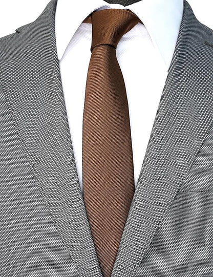 Skinny Solid Ties for Men, 2.5 inch Slim Plain Neckties 4-Pack