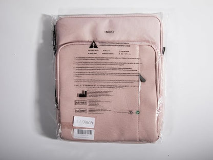 MoKo 12.9 Inch Tablet Sleeve Bag Carrying Case with Pockets Fits 13 Inch New iPad Pro M4 & Air M2 2024, iPad Pro 12.9 M2&M1, Surface Laptop Go 12.4", Galaxy Tab S8+/S9+ 12.4", Pink
