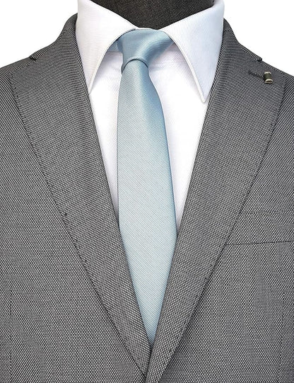 Skinny Solid Ties for Men, 2.5 inch Slim Plain Neckties 4-Pack