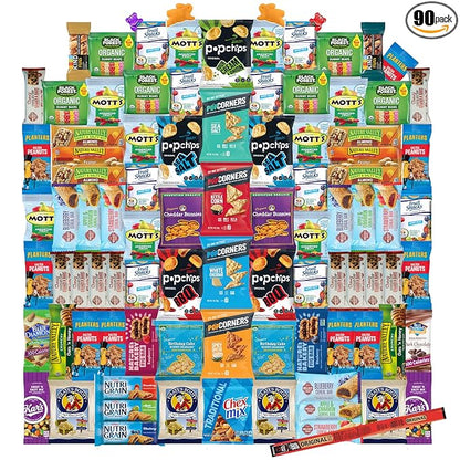 Foxy Fane 90-Count Holiday Gift Box - 90 Healthy Snacks & Treats - Perfect Variety Pack for Easter - Great for Family, Friends & Office