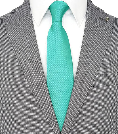 Skinny Solid Ties for Men, 2.5 inch Slim Plain Neckties 4-Pack