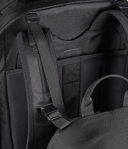 JanSport Venture Pack System – Travel Pack With Large Main Compartment, 4 Water Bottle Pockets, Adjustable Torso Length, Perimeter Wireframe Suspension, Tuck-Away Straps, Padded Hip Belt, Black