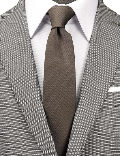 Skinny Solid Ties for Men, 2.5 inch Slim Plain Neckties 4-Pack