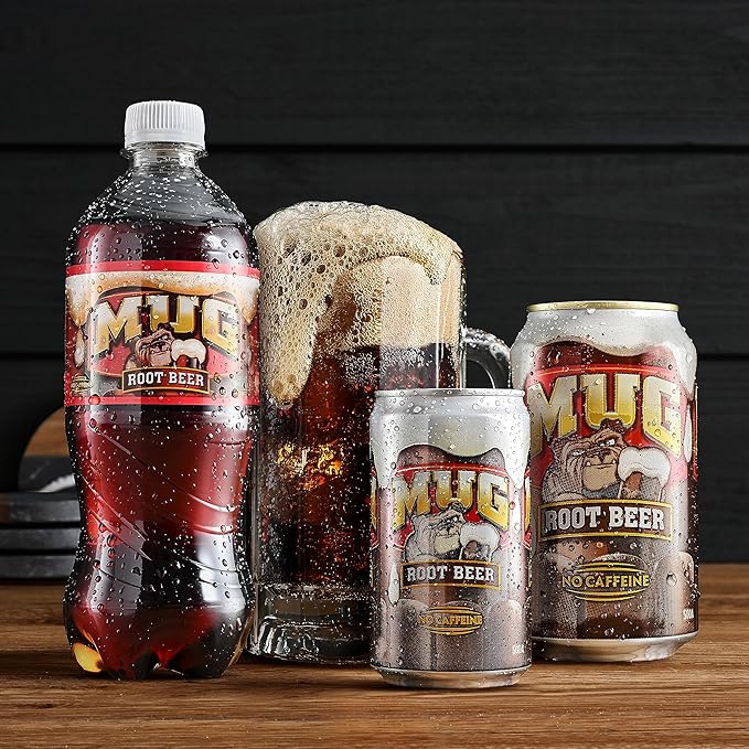 Mug Root Beer Soda, 7.5 Ounce Mini Cans (Two packs of 10)