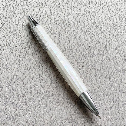 LACHIEVA LUX Mother of Pearl Mechanical Pencil 0.7mm, Elegant Metal Pencil for Drawing and Sketching, Includes 12 Lead Refills