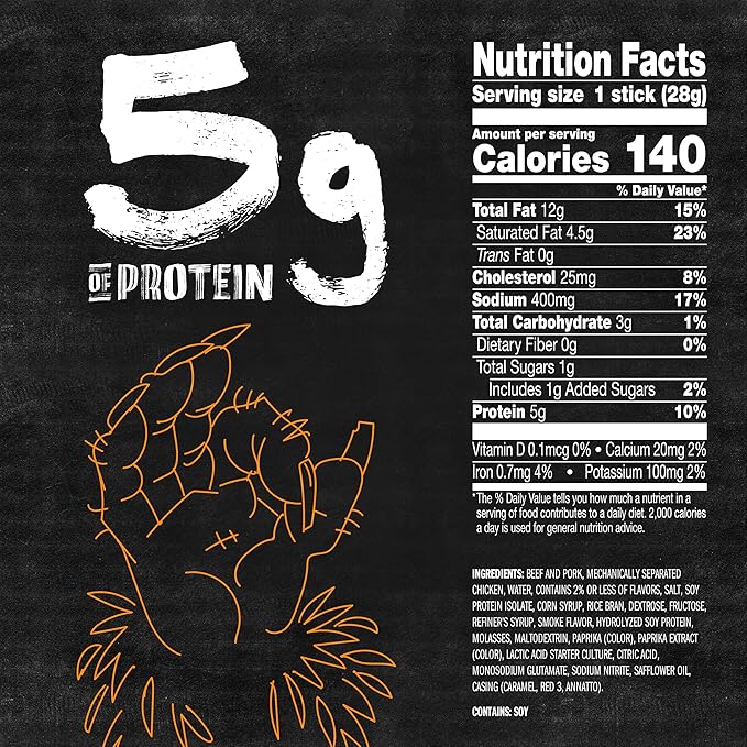 Jack Link's WILD Snack Sticks, Original and Hot Variety Pack - Protein Snack Sticks with 5g of Protein per Serving, Keto Friendly, Great Stocking Stuffers, Individually Wrapped - 1.0 Oz. (Pack of 20)