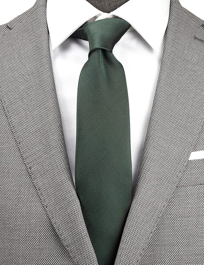 Skinny Solid Ties for Men, 2.5 inch Slim Plain Neckties 4-Pack