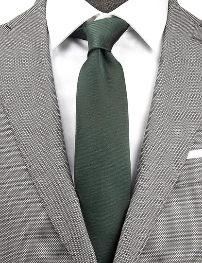 Skinny Solid Ties for Men, 2.5 inch Slim Plain Neckties 4-Pack