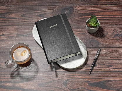 Wykeham's Executive 2026 Undated Daily Journal Planner – Customization Available (Black, 8.5"×5.5" - Undated)