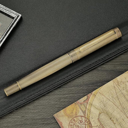 Bronze Rollerball Pen, Stunning Luxury with Mesh Texture Design、Schmidt Ink Refill, Nice Gift Set for Men & Women, Business, Executive, Office, Writing, Graduation, Nice Fancy Designer Pens