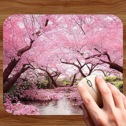 Spring Season Mouse Pad Mat Mousepad for Desk Computer Laptop PC Gaming Home or Office Gift (Cherry Blossom MP87)