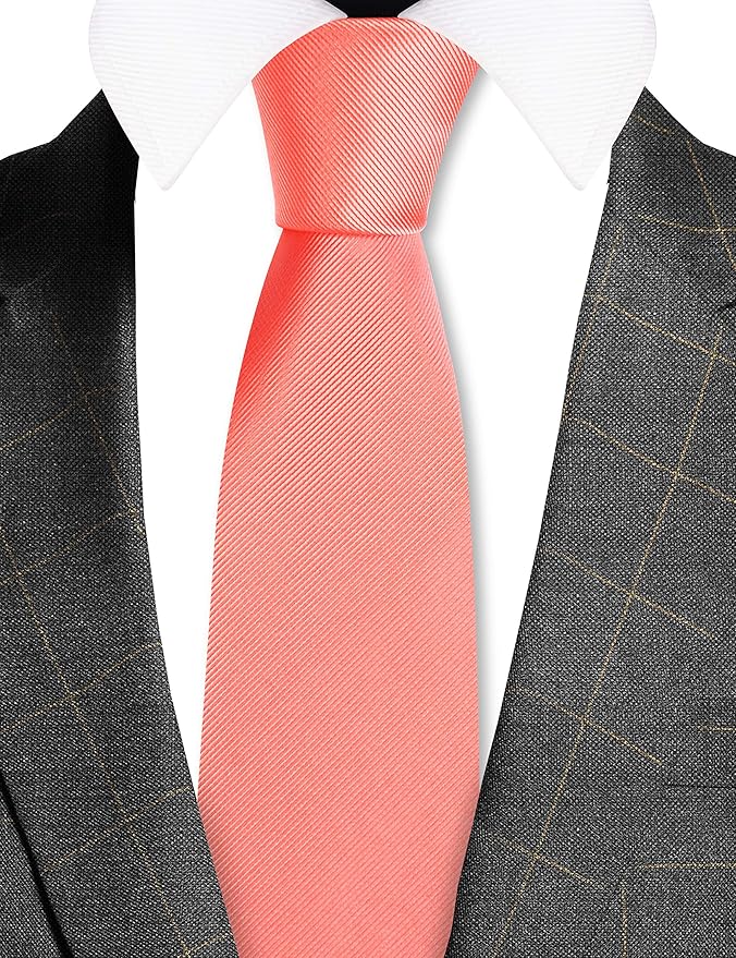 GUSLESON Classic New 3.15"（8cm） Men's Solid Color Necktie Wedding Business Tie + Gift Box