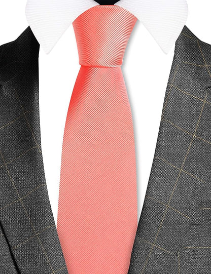 GUSLESON Classic New 3.15"（8cm） Men's Solid Color Necktie Wedding Business Tie + Gift Box