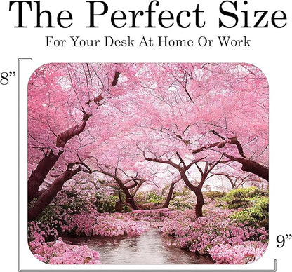 Spring Season Mouse Pad Mat Mousepad for Desk Computer Laptop PC Gaming Home or Office Gift (Cherry Blossom MP87)
