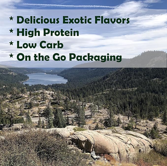 Buffalo Bob's Wild Game Exotic Snacks (6 Pack) | Beef Jerky Gift Set | Meat Gifts for Men | Variety Sampler Pack for Dad | Bison Jerky Exotic | Snack Baskets for Men | Flavor Pack