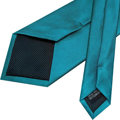 JEMYGINS Formal Necktie Solid Color Tie and Pocket Square with Tie Clip Lapel Pin Sets for Men 4PCS