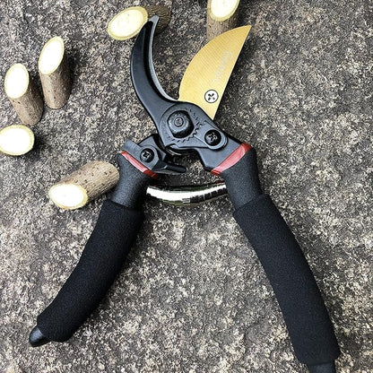 gonicc 8" Professional Premium Titanium Bypass Pruning Shears (GPPS-1003), Hand Pruners, Garden Clippers.