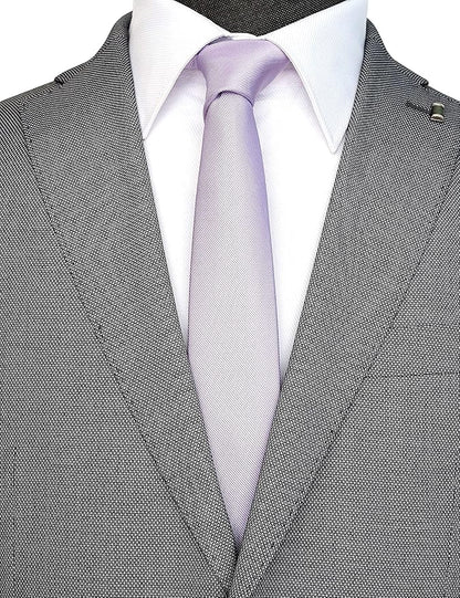 Skinny Solid Ties for Men, 2.5 inch Slim Plain Neckties 4-Pack