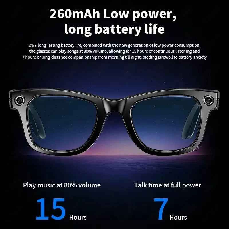 GUHUAVMI AI Smart Glasses W610 | 8MP Camera, ChatGPT 4.0, Bluetooth, 100+ Languages