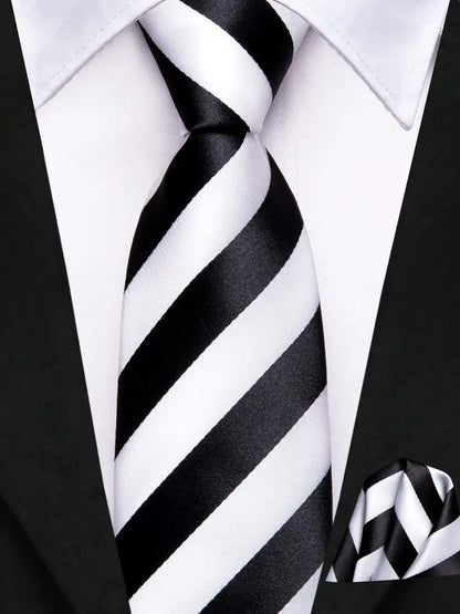 Hi-Tie Boy Silk Tie For Children Navy Blue Plaid Luxury Designer Handky Child Necktie 120CM Long 6CM Wide Fashion Student Tie