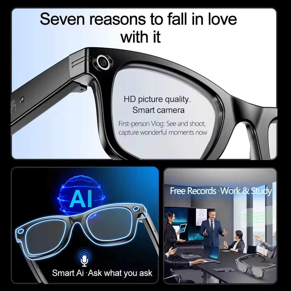 GUHUAVMI W610 AI Smart Glasses 2026 | 8MP Dual Camera, ChatGPT 4.0, Bluetooth, Voice Translation