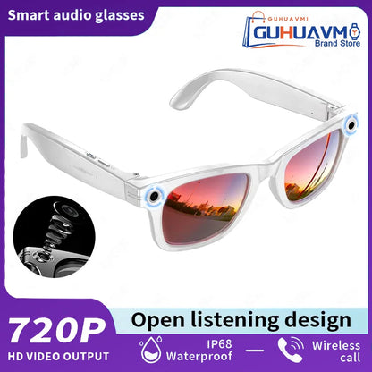 GUHUAVMI AI Smart Glasses W610 | 8MP Camera, ChatGPT 4.0, Bluetooth, 100+ Languages