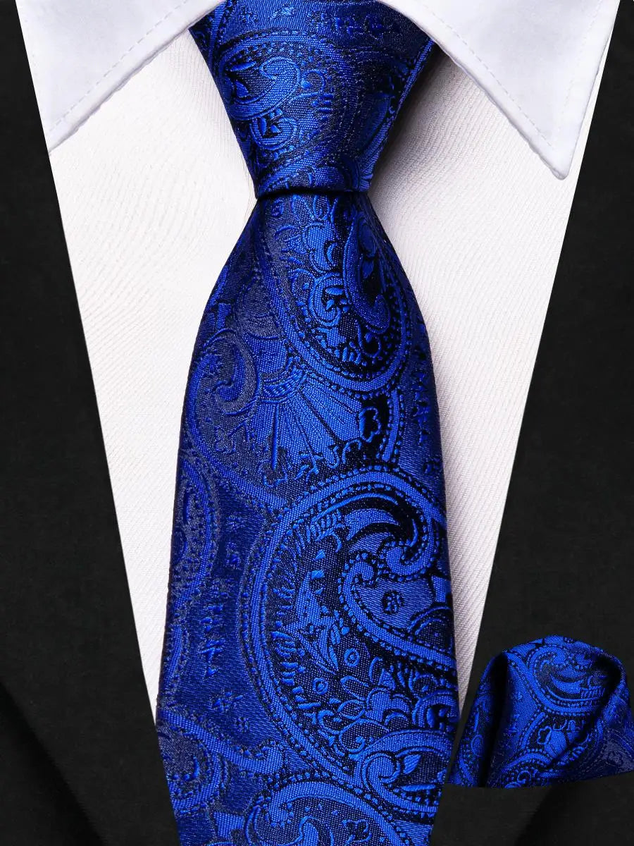 Hi-Tie Boy Silk Tie For Children Navy Blue Plaid Luxury Designer Handky Child Necktie 120CM Long 6CM Wide Fashion Student Tie