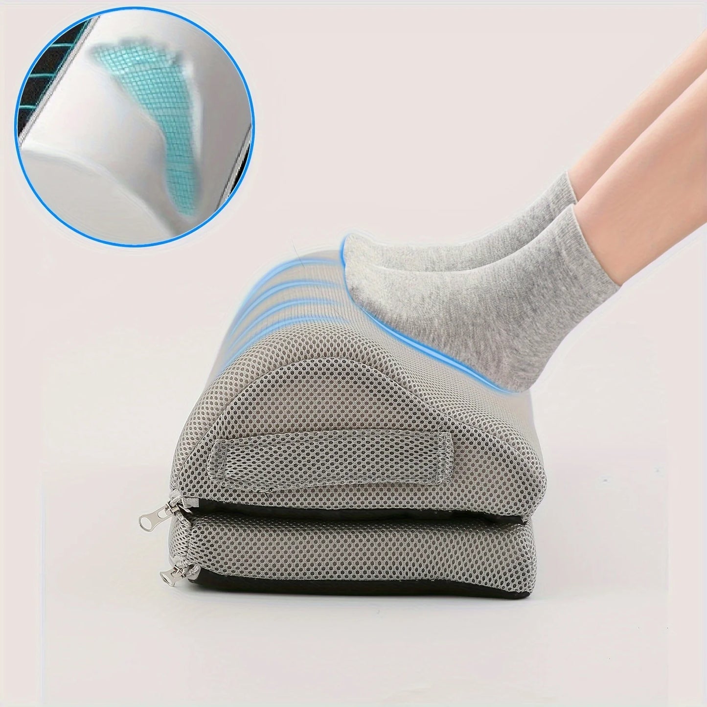 Footrest, footstool under the workbench, footstool with washable cover