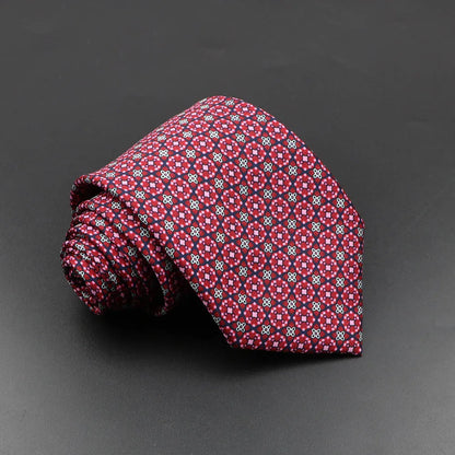 Men's Fashion Silk Tie 7.5cm Soft Novelty Necktie Blue Green Orange Color Ties For Men Dot Floral Bowtie Wedding Business Gift