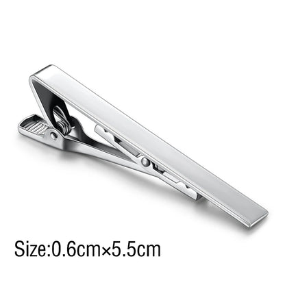 Tie Clip Necktie Accessories Fashion Style Ties for Men Metal Tone Simple Bar Clasp Practical Clasp Tie Pin for Mens Collar Clip
