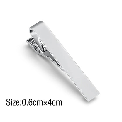 Tie Clip Necktie Accessories Fashion Style Ties for Men Metal Tone Simple Bar Clasp Practical Clasp Tie Pin for Mens Collar Clip