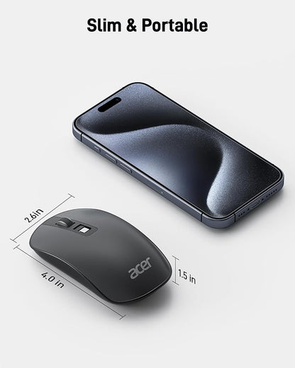 acer Computer Mouse Wireless, 2.4G Slim USB Wireless Mice with USB Receiver, Small Sized Hands, 800/1200/1600 Adjustable DPI Optical Laptop Mouse with 4 Buttons, Portable for Laptop, Desktop, PC | Mice - TrueDesk