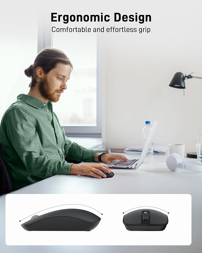 acer Computer Mouse Wireless, 2.4G Slim USB Wireless Mice with USB Receiver, Small Sized Hands, 800/1200/1600 Adjustable DPI Optical Laptop Mouse with 4 Buttons, Portable for Laptop, Desktop, PC | Mice - TrueDesk
