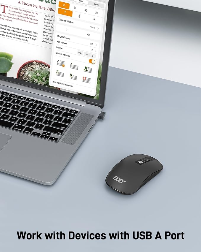 acer Computer Mouse Wireless, 2.4G Slim USB Wireless Mice with USB Receiver, Small Sized Hands, 800/1200/1600 Adjustable DPI Optical Laptop Mouse with 4 Buttons, Portable for Laptop, Desktop, PC | Mice - TrueDesk