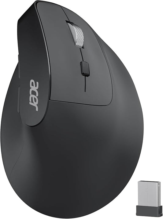 acer Ergonomic Mouse Wireless, Adjustable DPI Vertical Mouse 1000/1200/1600 with 6 Buttons, Rechargeable Ergo Mice, Medium to Large Sized Hands, 2.4GHz USB Receiver for Computer, Laptop, PC | Mice - TrueDesk